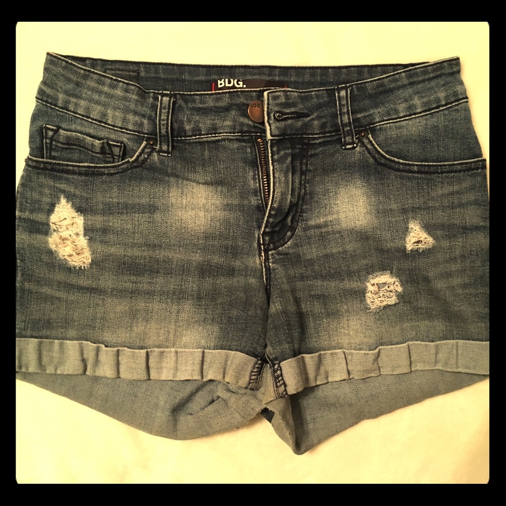 BDG Mid-Rise Shortie Denim Shorts